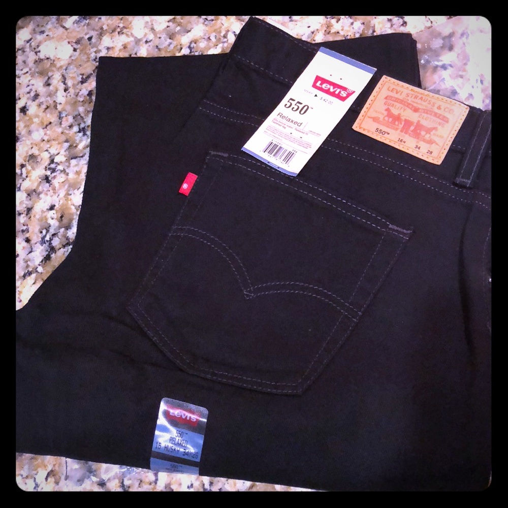 Levi Relaxed fit Size 16 H 34x28 Men’s Black Jeans